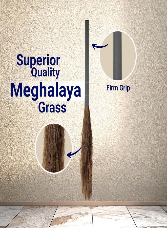 Chakaa chak Chakaachak Grass Floor Broom for Home Cleaning | Natural Meghalaya Fibers | Strong Bristles | Lightweight Long-Lasting Jhadu | for Hard, Tiles, Marble & Wooden Surface Sweeping - Image 2